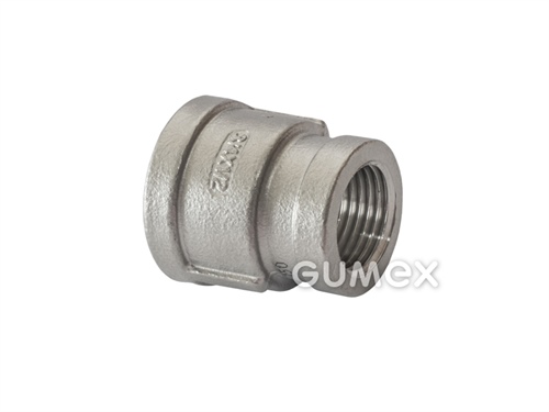 Verschraubung für Flüssigkeiten, Innengewinde G 3/8" - Innengewinde G 1/4", 20bar, Edelstahl, 